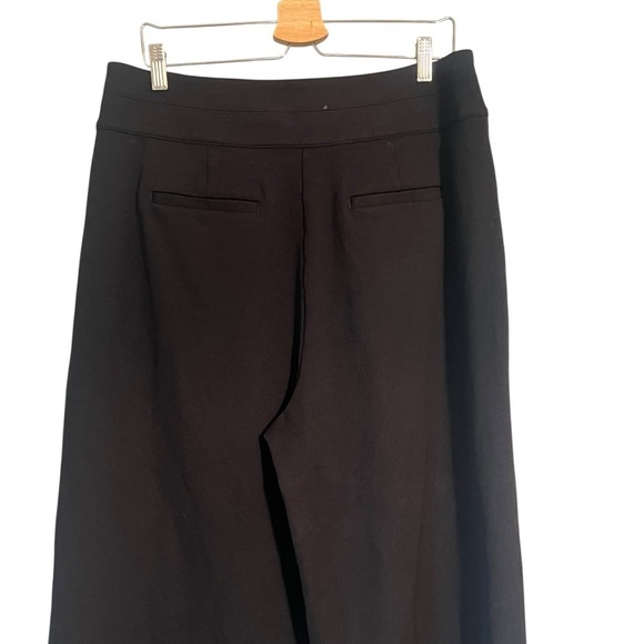 Lauren Black High-Waisted Trousers with Button Detail satin side - Picture 4 of 8